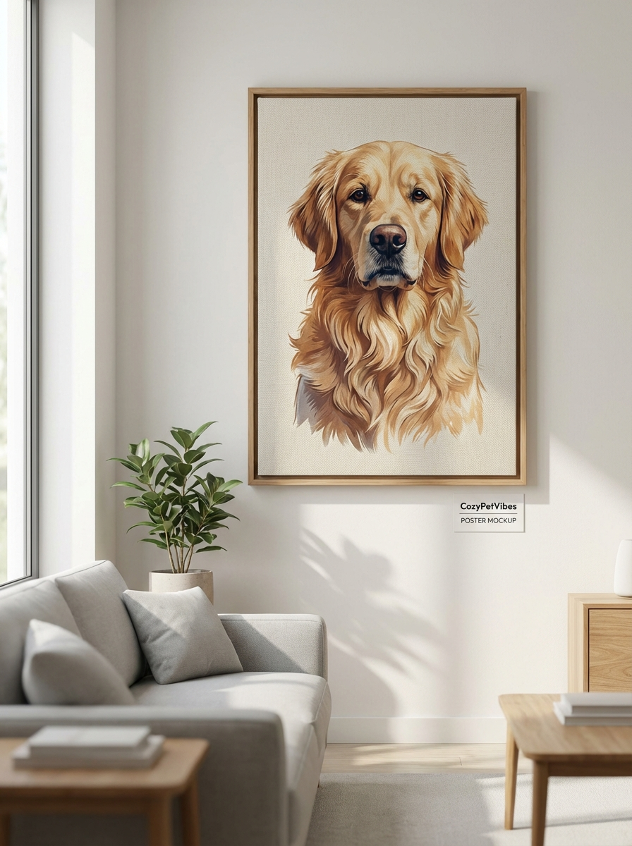 Your Cat's Serene Gaze: Premium AI-Generated Pet Portrait Wall Art for a Cozy Home