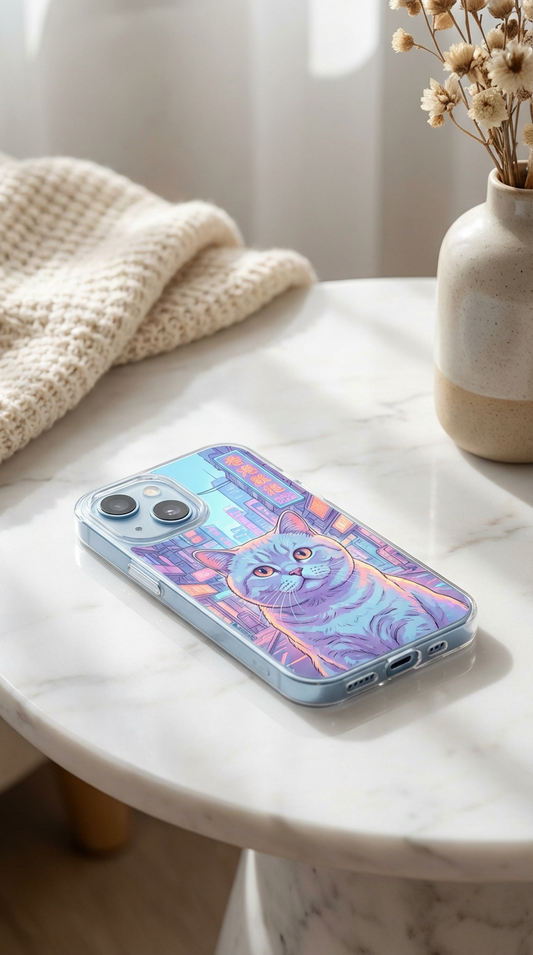 Cozy AI Pet Portrait Phone Case - Slim Protective Cover for Your Furry Friend