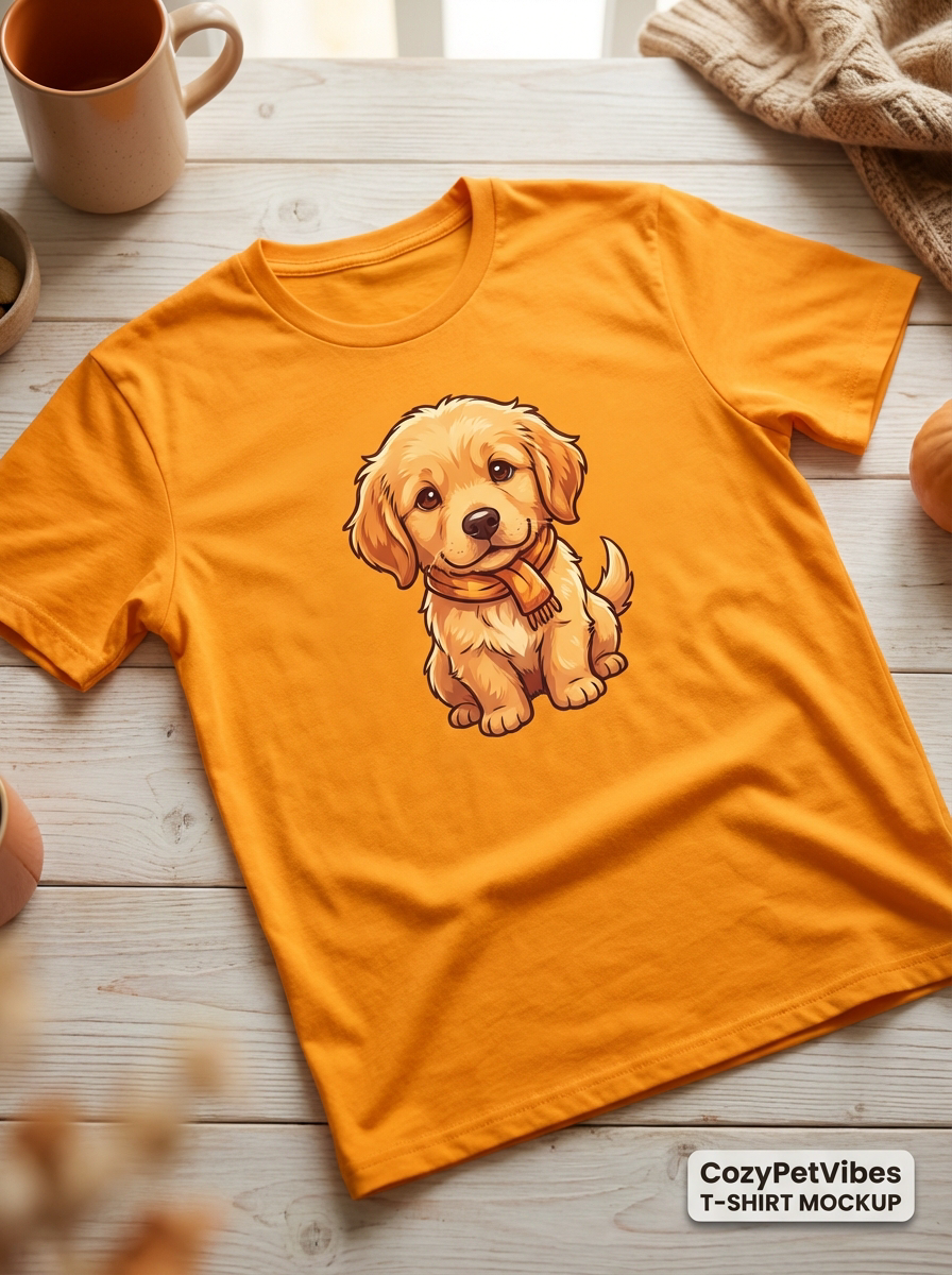 AI Pet Portrait T-Shirt - Cozy Pet Vibes Custom Pet Lover Tee