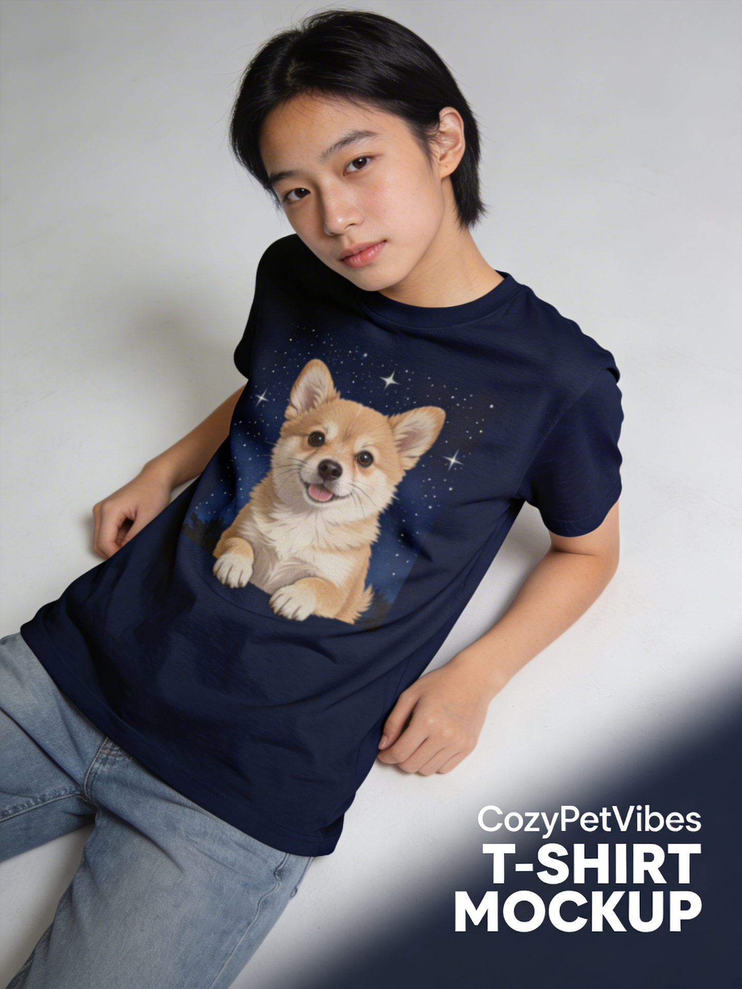 AI Pet Portrait T-Shirt - Cozy Pet Vibes Custom Pet Lover Tee